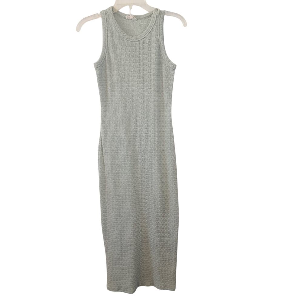 See you Monday Light Green Stretch Pencil Bodycon Sleeveless long Dress Size XL